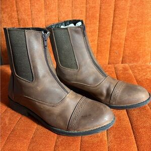 Dublin Women's Brown Paddock Boots Zip Front US Size 9.5